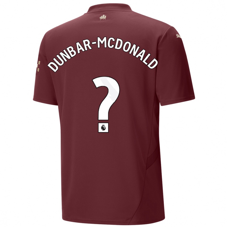 Kinder Fußball Christian Dunbar-Mcdonald #0 Kastanienbraun Ausweichtrikot Trikot 2024/25 T-Shirt Luxemburg