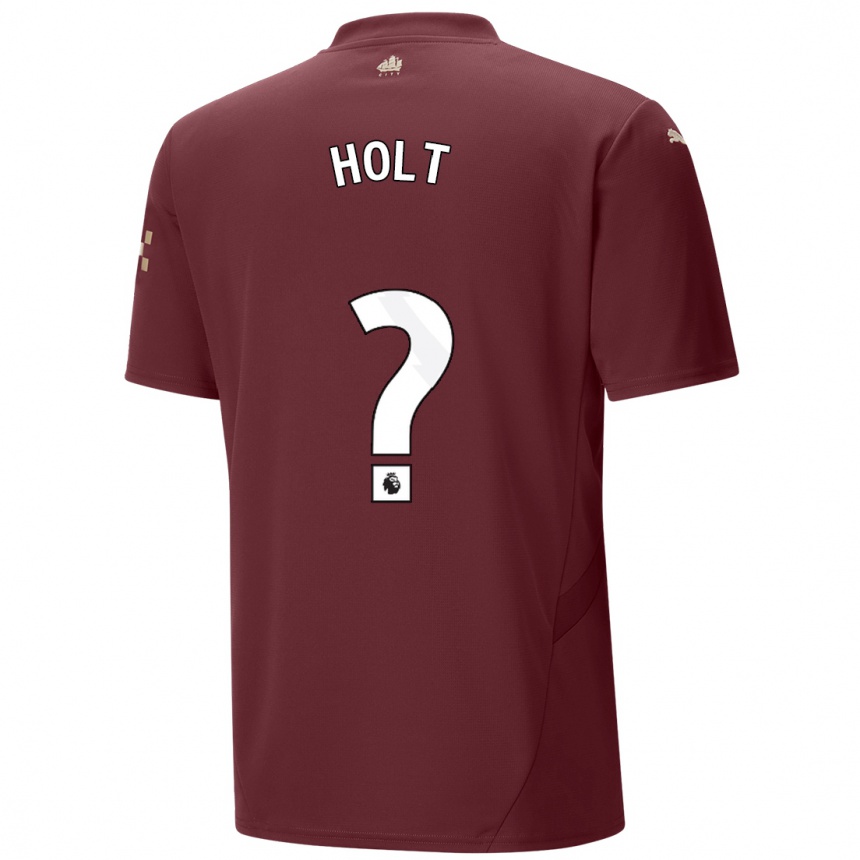 Kinder Fußball Charlie Holt #0 Kastanienbraun Ausweichtrikot Trikot 2024/25 T-Shirt Luxemburg