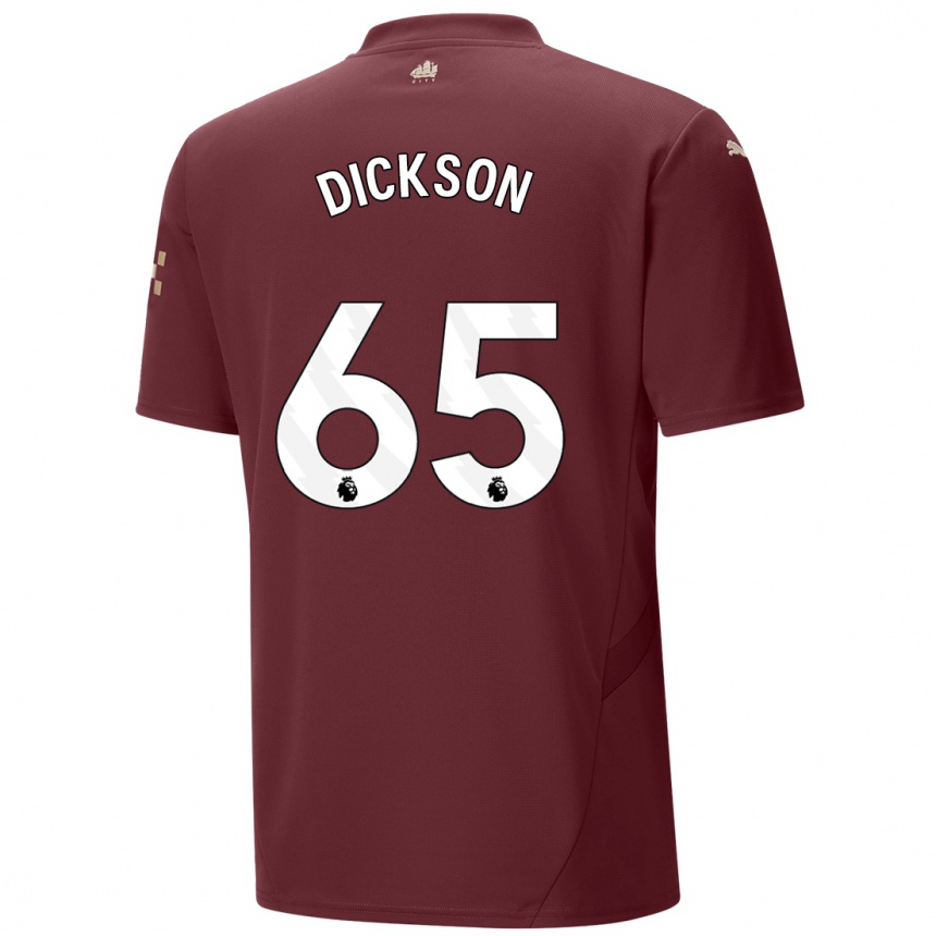 Kinder Fußball Will Dickson #65 Kastanienbraun Ausweichtrikot Trikot 2024/25 T-Shirt Luxemburg