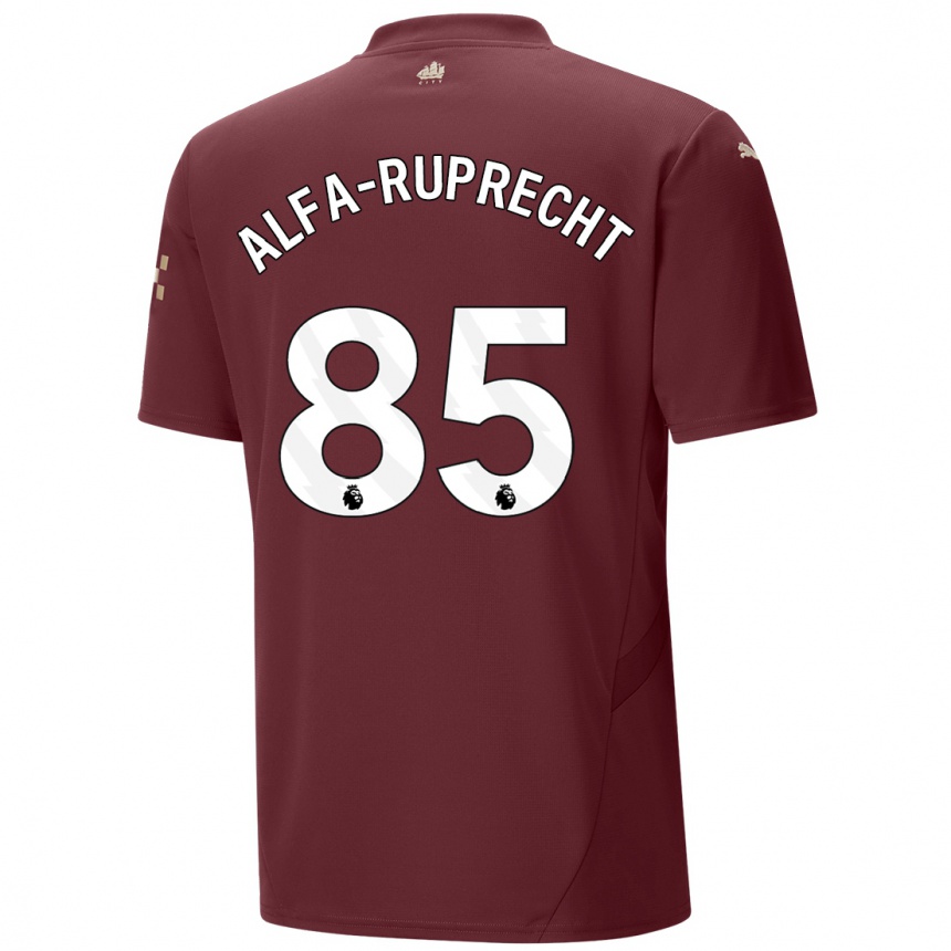 Kinder Fußball Farid Alfa-Ruprecht #85 Kastanienbraun Ausweichtrikot Trikot 2024/25 T-Shirt Luxemburg