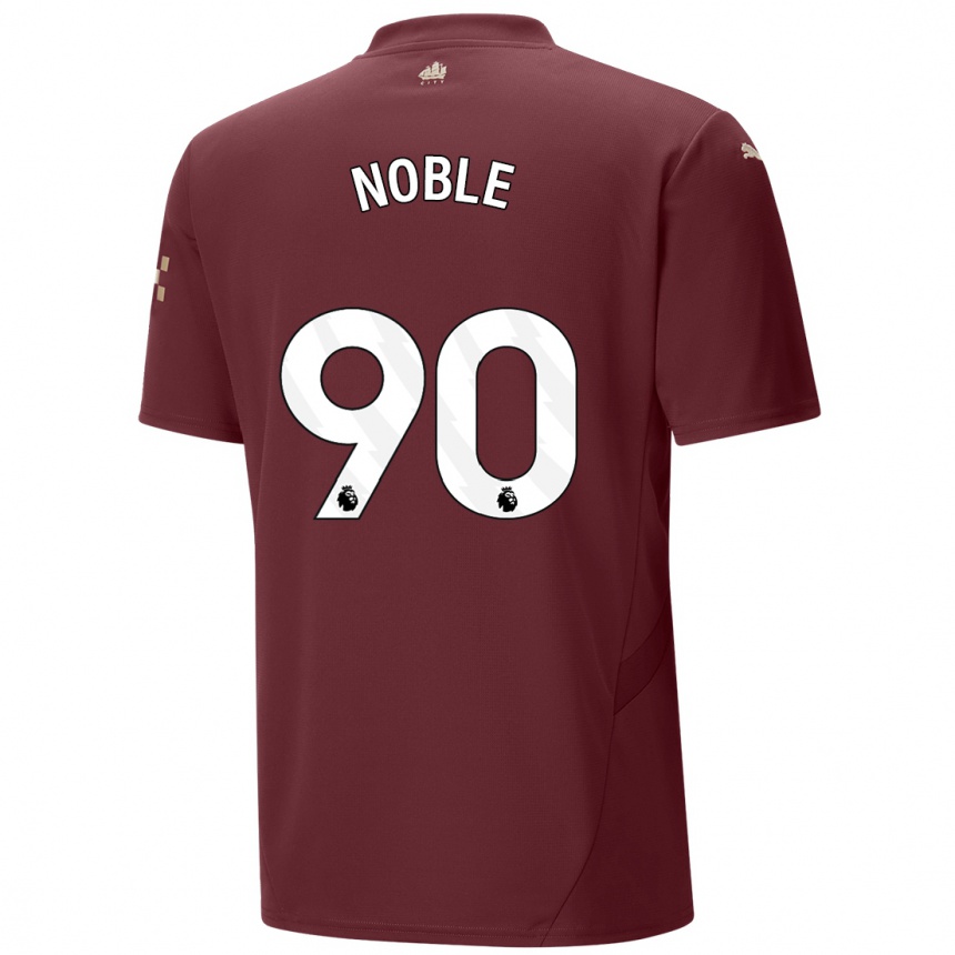 Kinder Fußball Kian Noble #90 Kastanienbraun Ausweichtrikot Trikot 2024/25 T-Shirt Luxemburg