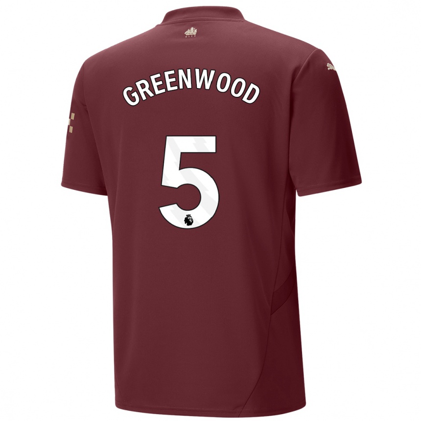 Kinder Fußball Alex Greenwood #5 Kastanienbraun Ausweichtrikot Trikot 2024/25 T-Shirt Luxemburg