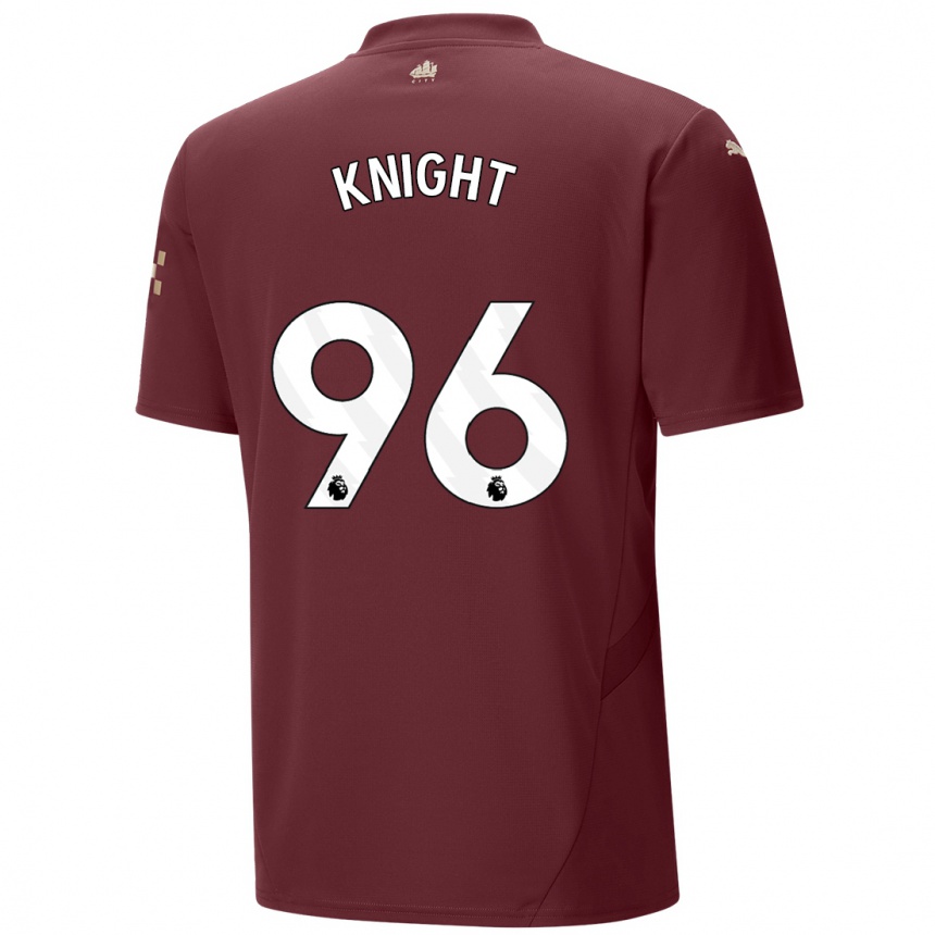 Kinder Fußball Ben Knight #96 Kastanienbraun Ausweichtrikot Trikot 2024/25 T-Shirt Luxemburg