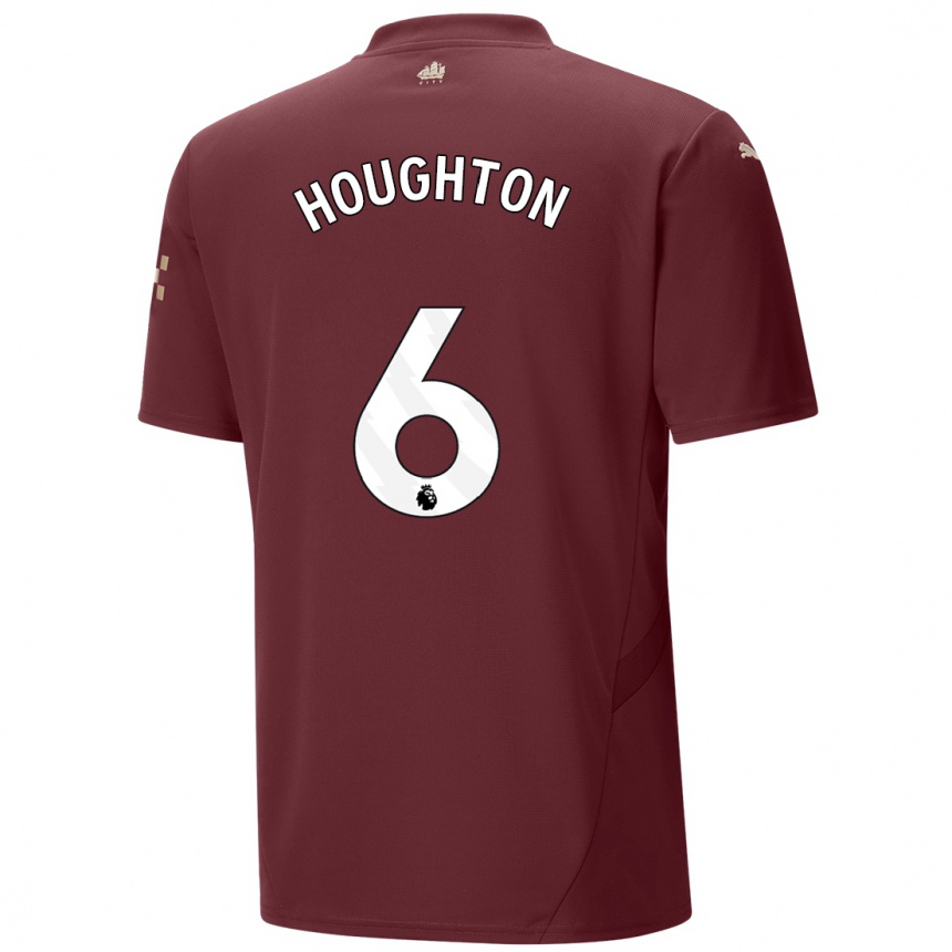 Kinder Fußball Steph Houghton #6 Kastanienbraun Ausweichtrikot Trikot 2024/25 T-Shirt Luxemburg