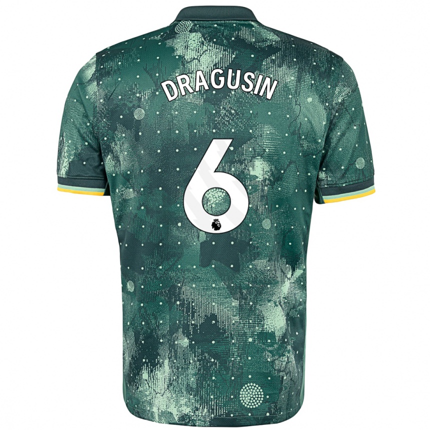 Kinder Fußball Radu Drăgușin #6 Mintgrün Ausweichtrikot Trikot 2024/25 T-Shirt Luxemburg