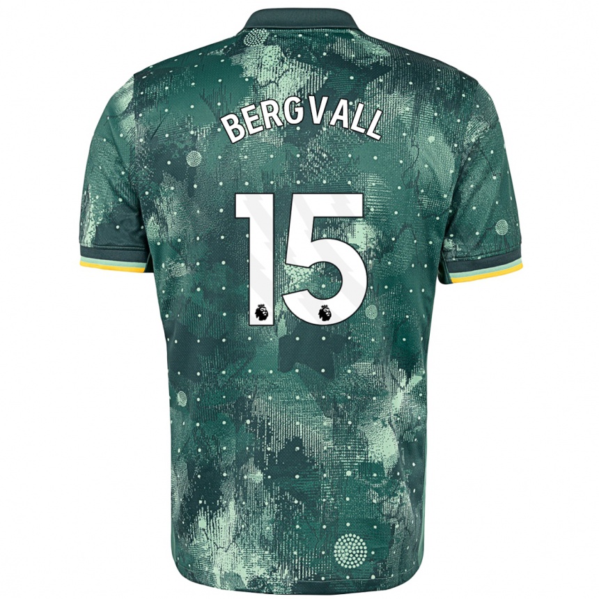 Kinder Fußball Lucas Bergvall #15 Mintgrün Ausweichtrikot Trikot 2024/25 T-Shirt Luxemburg