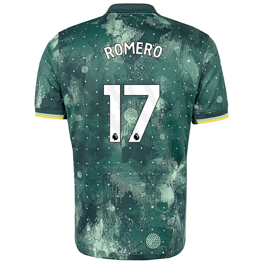 Kinder Fußball Cristian Romero #17 Mintgrün Ausweichtrikot Trikot 2024/25 T-Shirt Luxemburg