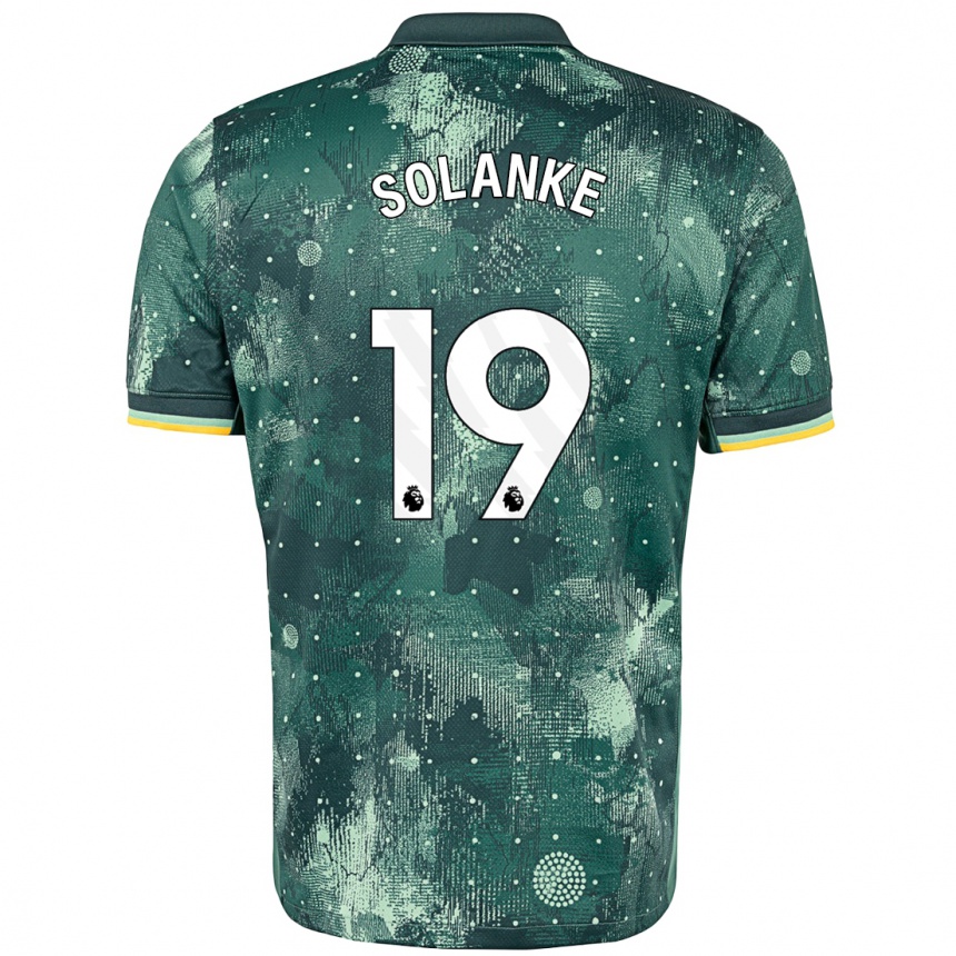 Kinder Fußball Dominic Solanke #19 Mintgrün Ausweichtrikot Trikot 2024/25 T-Shirt Luxemburg