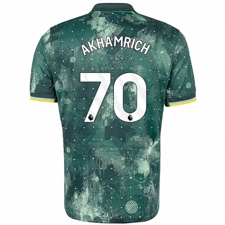 Kinder Fußball Yusuf Akhamrich #70 Mintgrün Ausweichtrikot Trikot 2024/25 T-Shirt Luxemburg