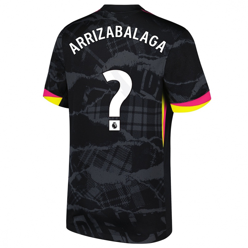 Kinder Fußball Kepa Arrizabalaga #0 Schwarz Rosa Ausweichtrikot Trikot 2024/25 T-Shirt Luxemburg