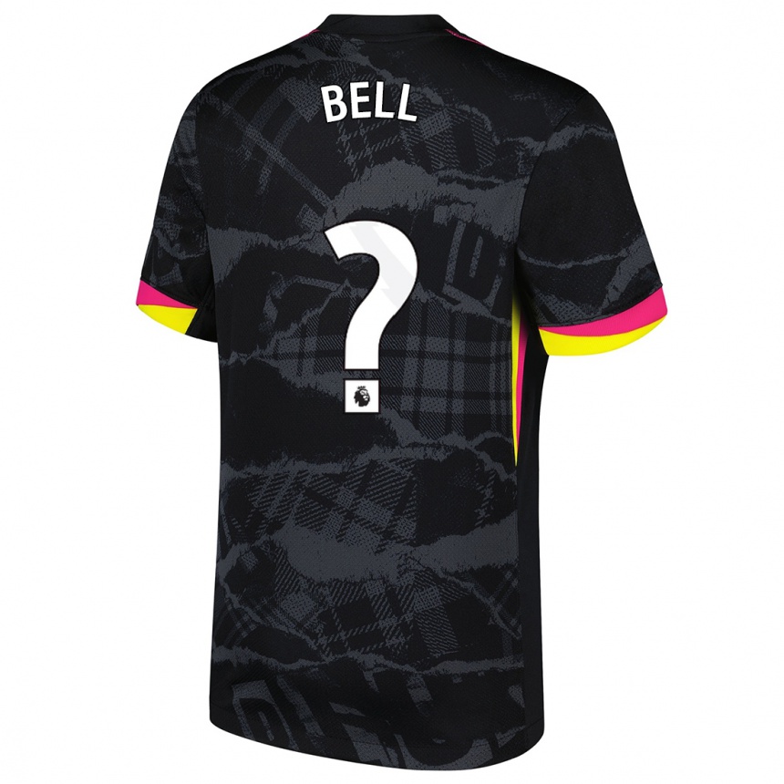 Kinder Fußball Toby Bell #0 Schwarz Rosa Ausweichtrikot Trikot 2024/25 T-Shirt Luxemburg