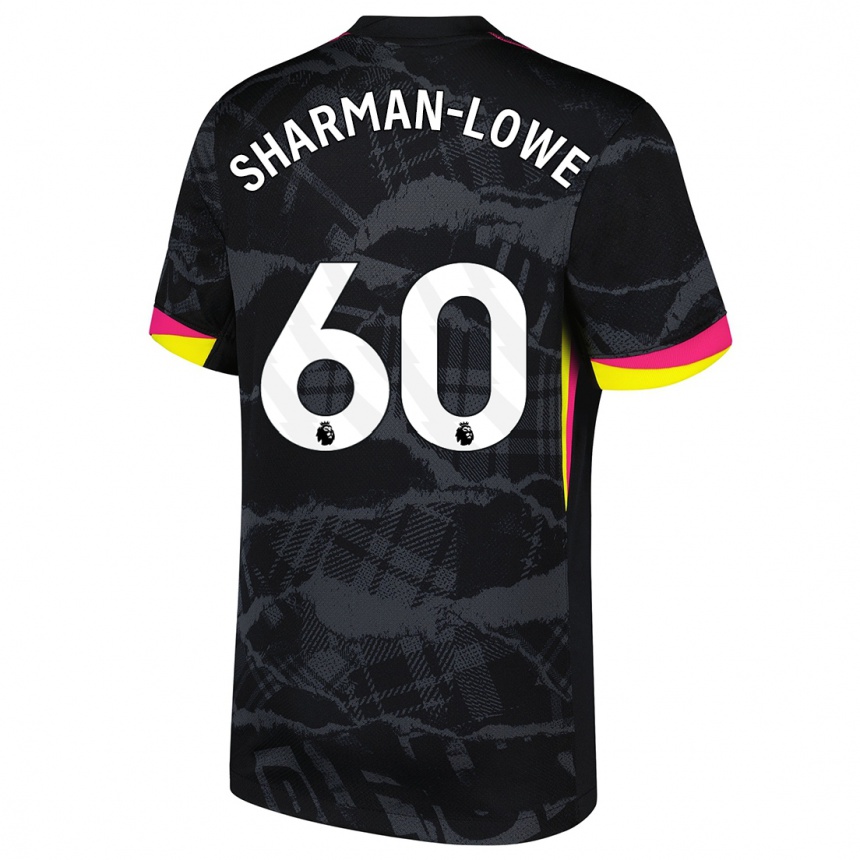 Kinder Fußball Teddy Sharman-Lowe #60 Schwarz Rosa Ausweichtrikot Trikot 2024/25 T-Shirt Luxemburg