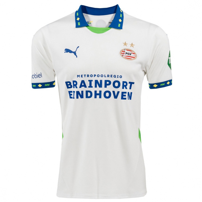 Kinder Fußball Sara Thrige #2 Weiß Dunkelblau Ausweichtrikot Trikot 2024/25 T-Shirt Luxemburg