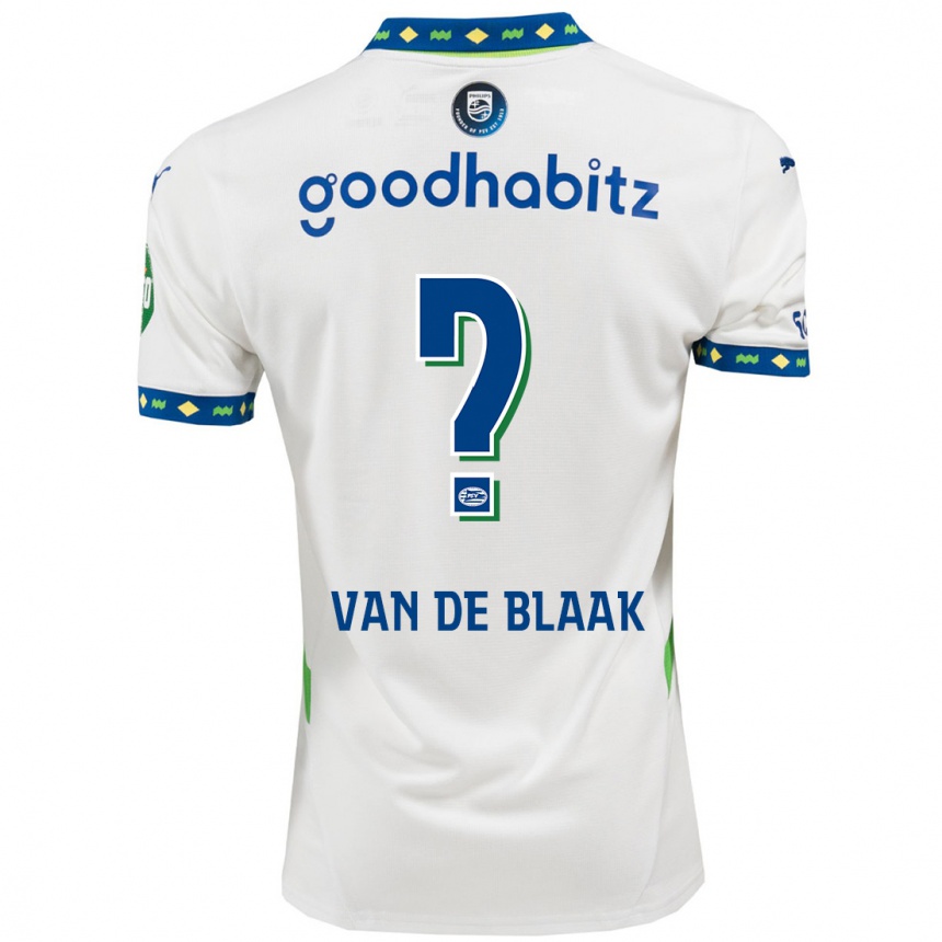 Kinder Fußball Emmanuel Van De Blaak #0 Weiß Dunkelblau Ausweichtrikot Trikot 2024/25 T-Shirt Luxemburg