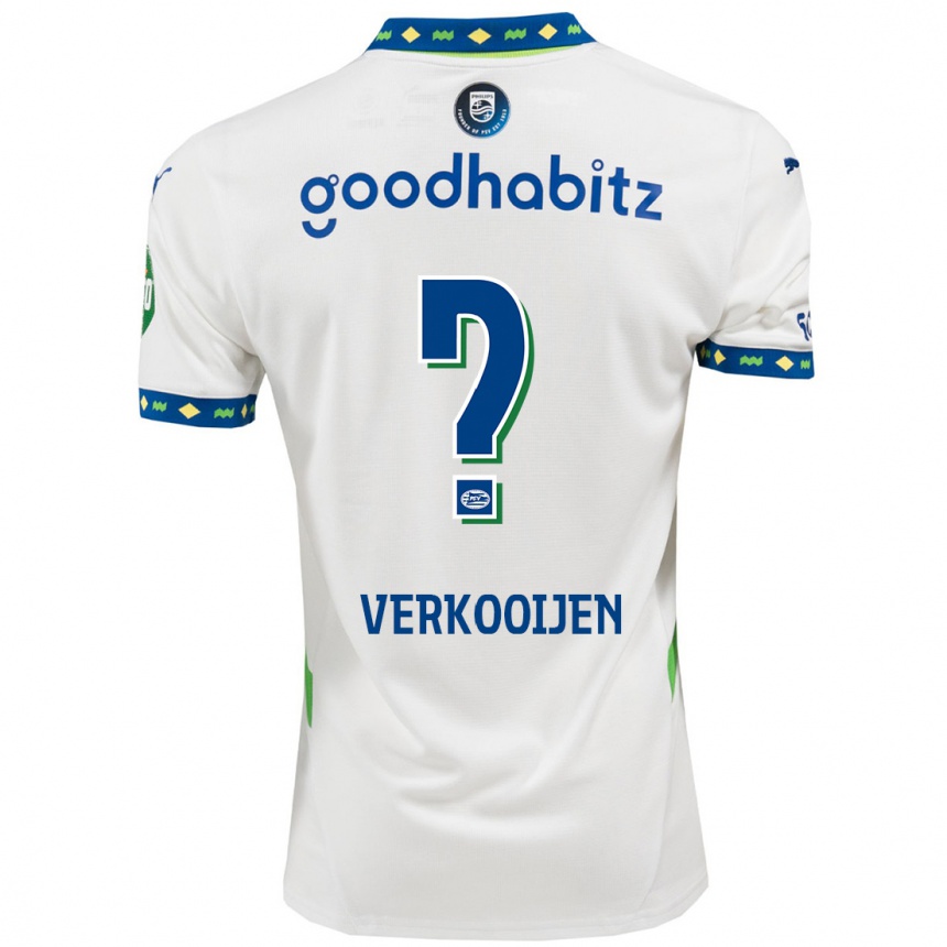 Kinder Fußball Nicolas Verkooijen #0 Weiß Dunkelblau Ausweichtrikot Trikot 2024/25 T-Shirt Luxemburg