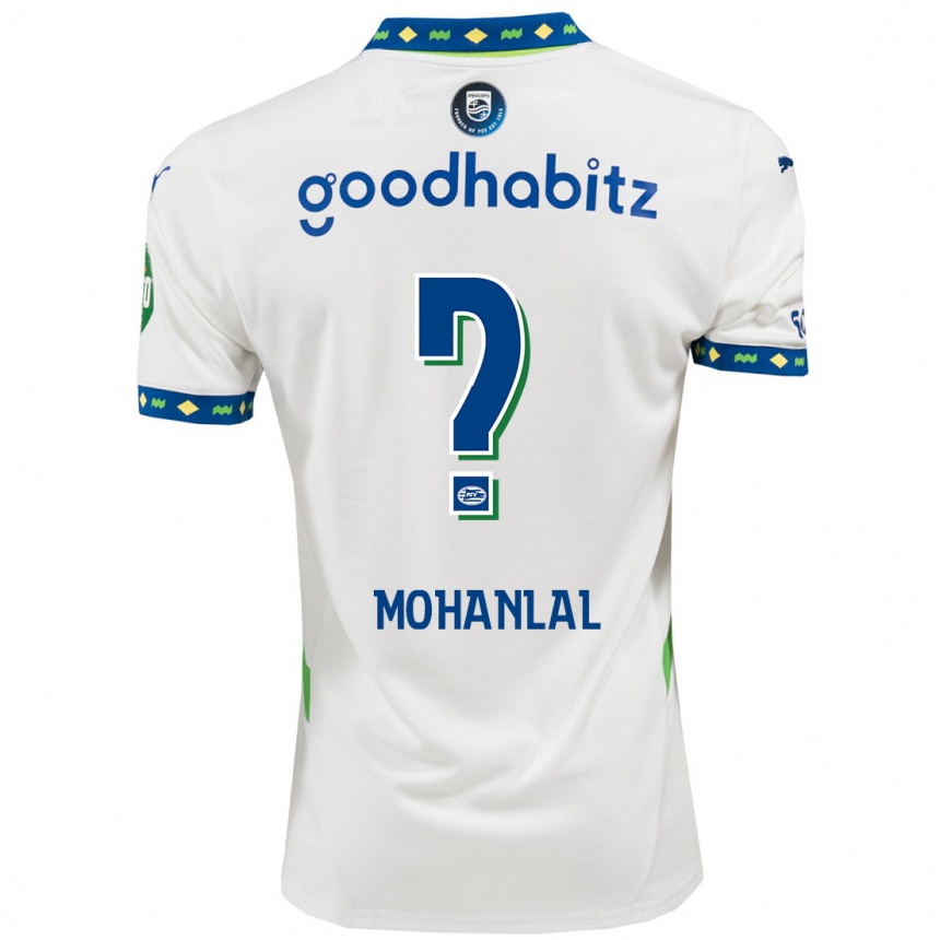 Kinder Fußball Pawan Mohanlal #0 Weiß Dunkelblau Ausweichtrikot Trikot 2024/25 T-Shirt Luxemburg