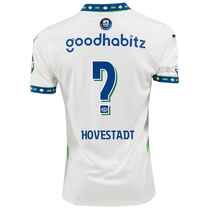 Kinder Fußball Mike Hovestadt #0 Weiß Dunkelblau Ausweichtrikot Trikot 2024/25 T-Shirt Luxemburg