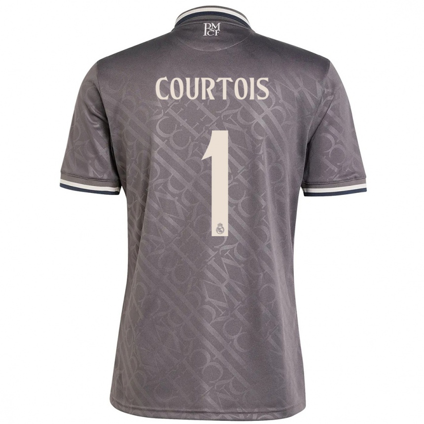 Kinder Fußball Thibaut Courtois #1 Anthrazit Ausweichtrikot Trikot 2024/25 T-Shirt Luxemburg