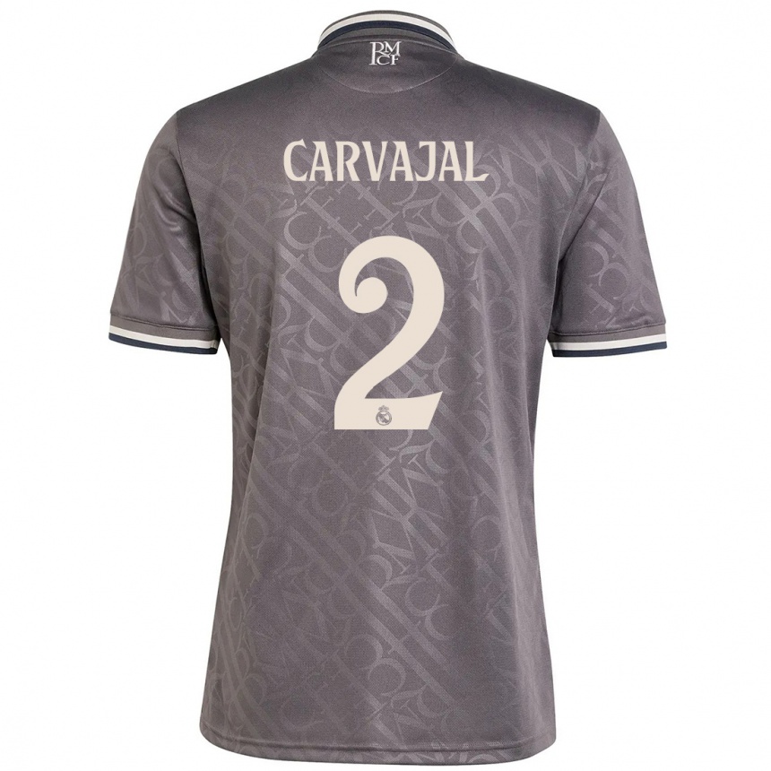 Kinder Fußball Daniel Carvajal #2 Anthrazit Ausweichtrikot Trikot 2024/25 T-Shirt Luxemburg