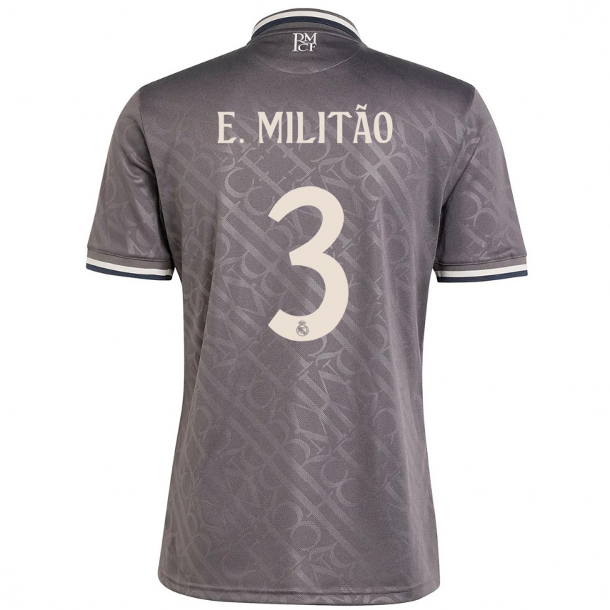 Kinder Fußball Eder Militao #3 Anthrazit Ausweichtrikot Trikot 2024/25 T-Shirt Luxemburg