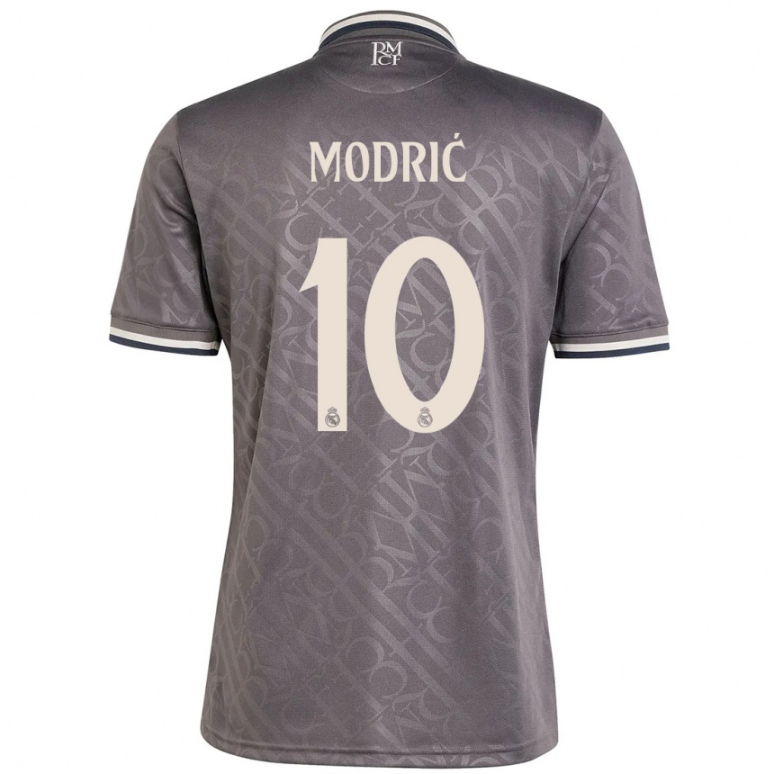 Kinder Fußball Luka Modric #10 Anthrazit Ausweichtrikot Trikot 2024/25 T-Shirt Luxemburg