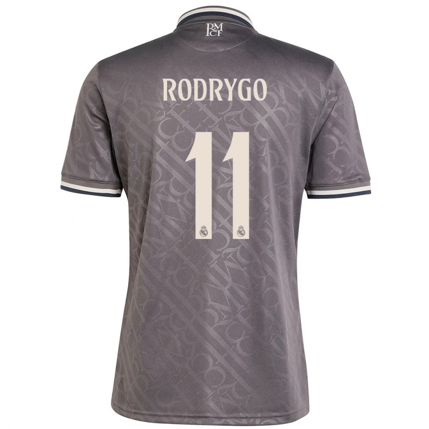 Kinder Fußball Rodrygo #11 Anthrazit Ausweichtrikot Trikot 2024/25 T-Shirt Luxemburg