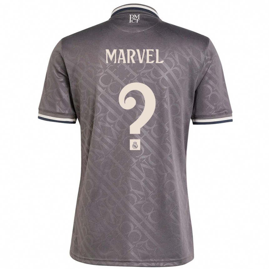 Kinder Fußball Marvel #0 Anthrazit Ausweichtrikot Trikot 2024/25 T-Shirt Luxemburg