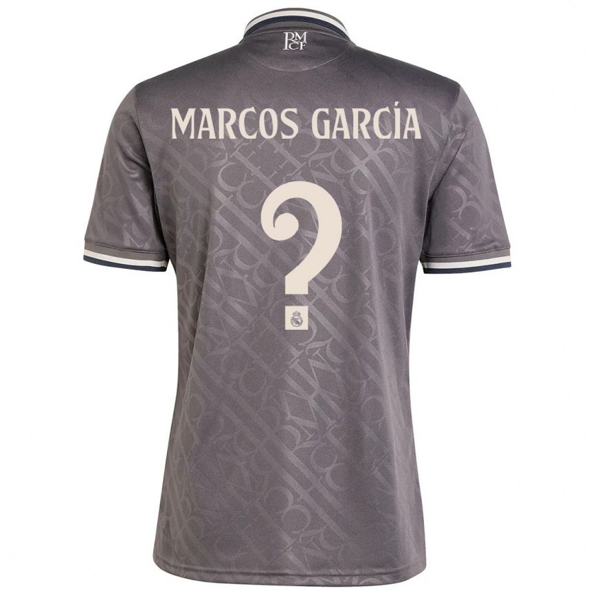 Kinder Fußball Marcos García #0 Anthrazit Ausweichtrikot Trikot 2024/25 T-Shirt Luxemburg