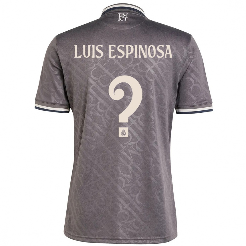 Kinder Fußball José Luis Espinosa #0 Anthrazit Ausweichtrikot Trikot 2024/25 T-Shirt Luxemburg