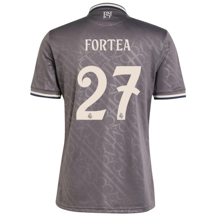 Kinder Fußball Jesús Fortea #27 Anthrazit Ausweichtrikot Trikot 2024/25 T-Shirt Luxemburg