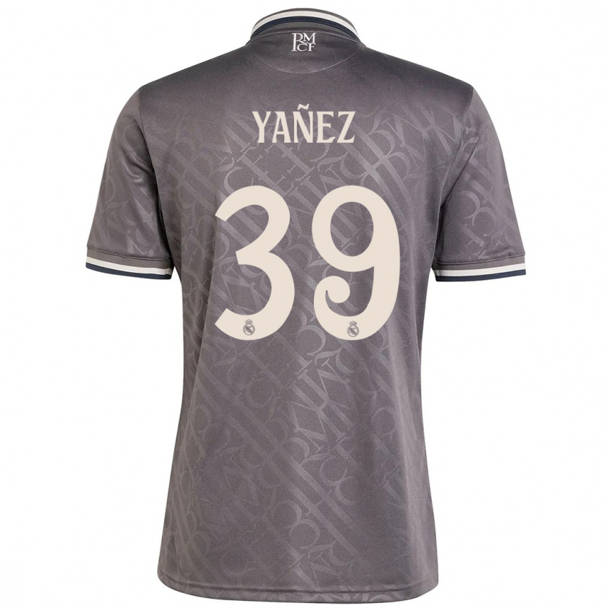 Kinder Fußball Daniel Yañez #39 Anthrazit Ausweichtrikot Trikot 2024/25 T-Shirt Luxemburg