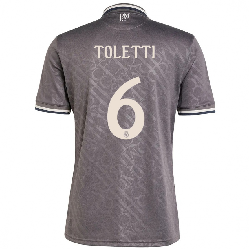 Kinder Fußball Sandie Toletti #6 Anthrazit Ausweichtrikot Trikot 2024/25 T-Shirt Luxemburg