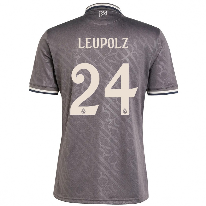 Kinder Fußball Melanie Leupolz #24 Anthrazit Ausweichtrikot Trikot 2024/25 T-Shirt Luxemburg