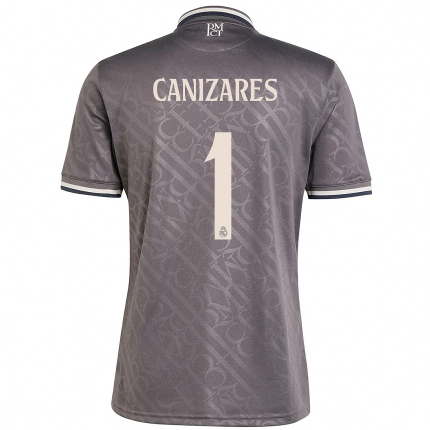 Kinder Fußball Lucas Cañizares #1 Anthrazit Ausweichtrikot Trikot 2024/25 T-Shirt Luxemburg