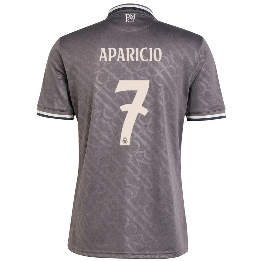 Kinder Fußball Esteban Aparicio #7 Anthrazit Ausweichtrikot Trikot 2024/25 T-Shirt Luxemburg