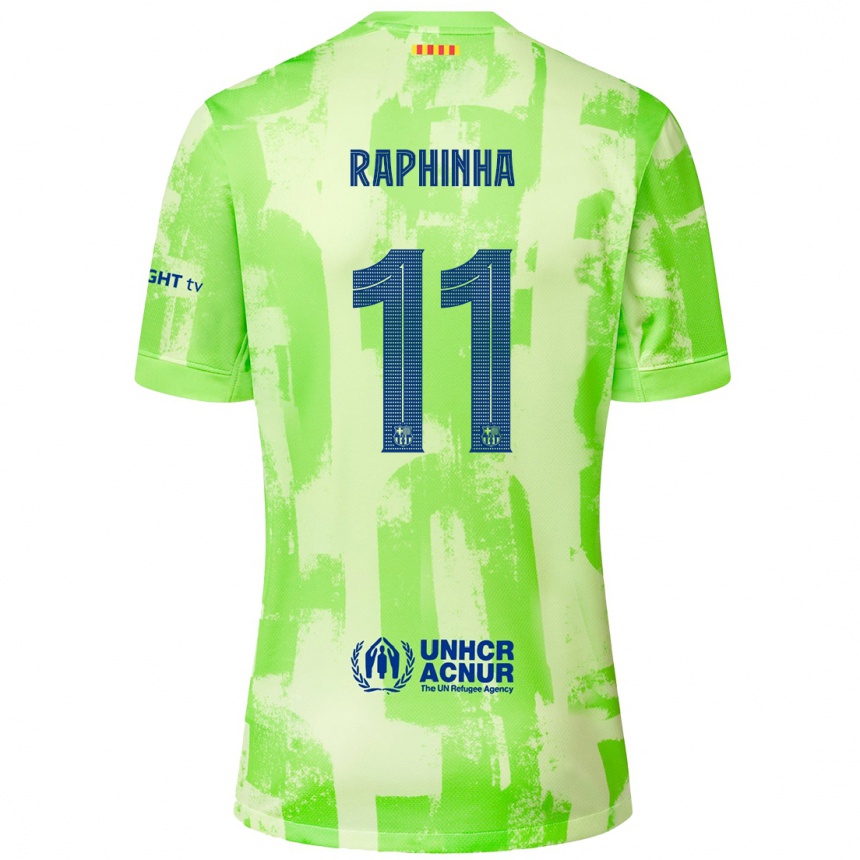 Kinder Fußball Raphinha #11 Limettengrün Ausweichtrikot Trikot 2024/25 T-Shirt Luxemburg