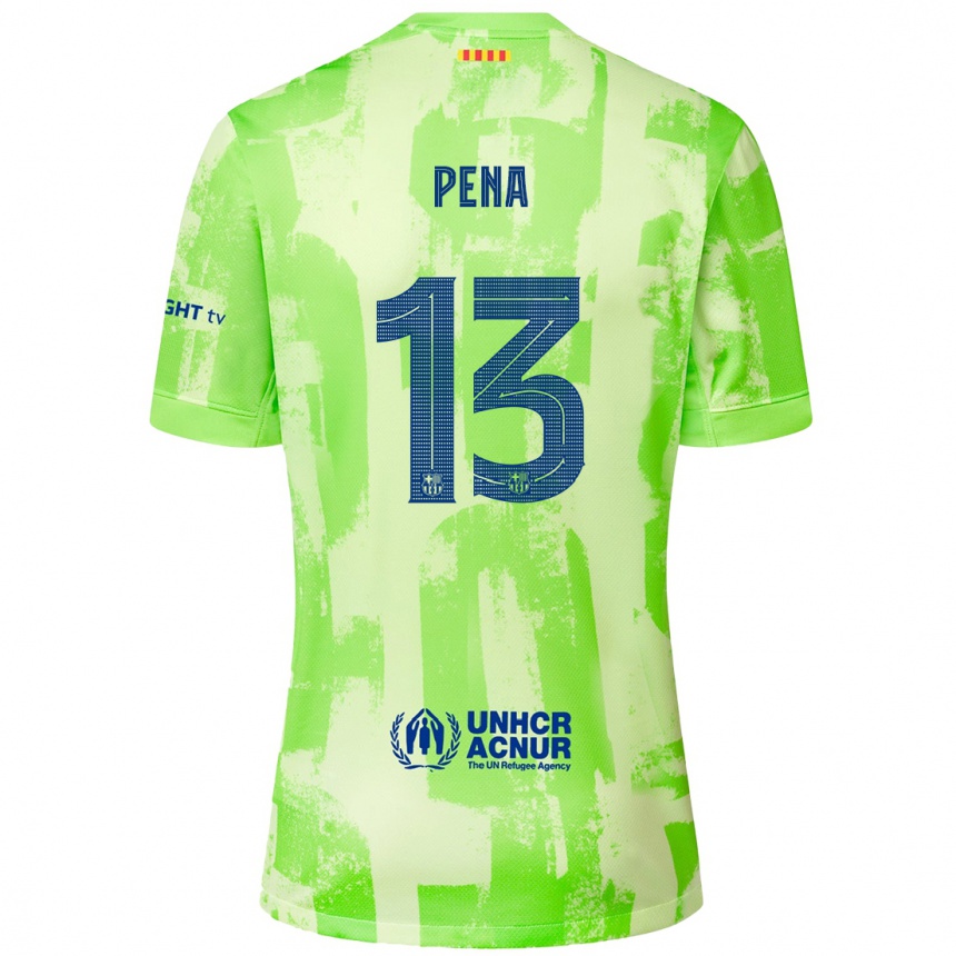 Kinder Fußball Inaki Pena #13 Limettengrün Ausweichtrikot Trikot 2024/25 T-Shirt Luxemburg