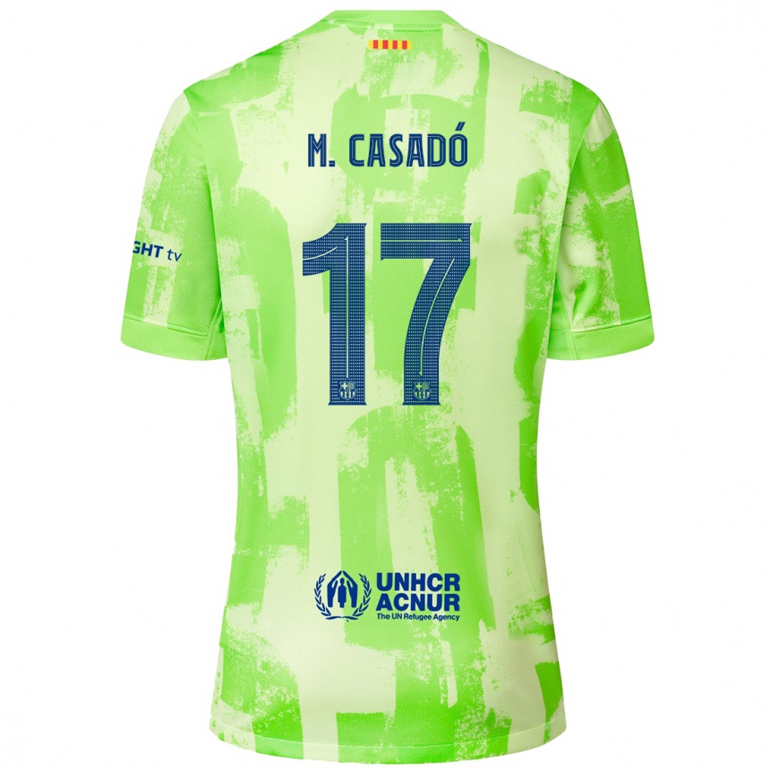 Kinder Fußball Marc Casado #17 Limettengrün Ausweichtrikot Trikot 2024/25 T-Shirt Luxemburg