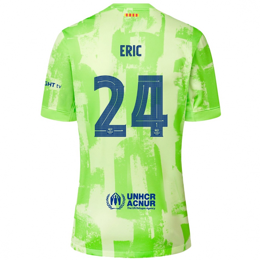 Kinder Fußball Eric Garcia #24 Limettengrün Ausweichtrikot Trikot 2024/25 T-Shirt Luxemburg