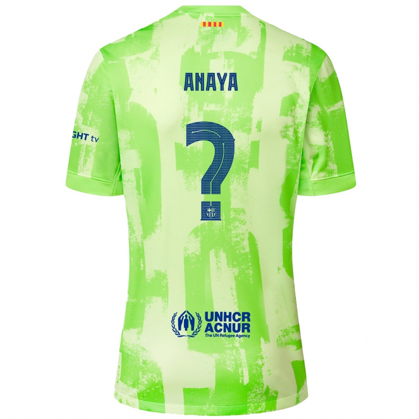 Kinder Fußball Joan Anaya #0 Limettengrün Ausweichtrikot Trikot 2024/25 T-Shirt Luxemburg