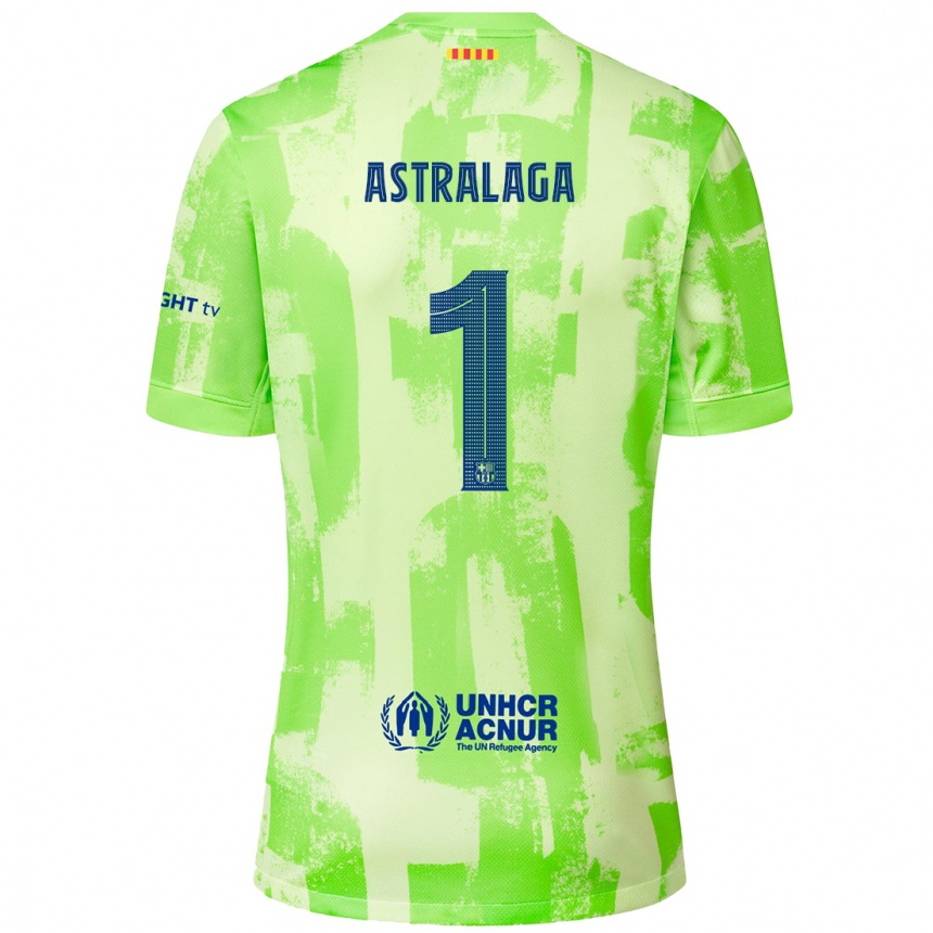 Kinder Fußball Ander Astralaga #1 Limettengrün Ausweichtrikot Trikot 2024/25 T-Shirt Luxemburg