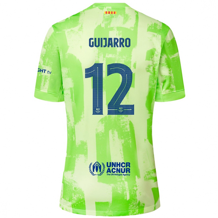 Kinder Fußball Patricia Guijarro #12 Limettengrün Ausweichtrikot Trikot 2024/25 T-Shirt Luxemburg