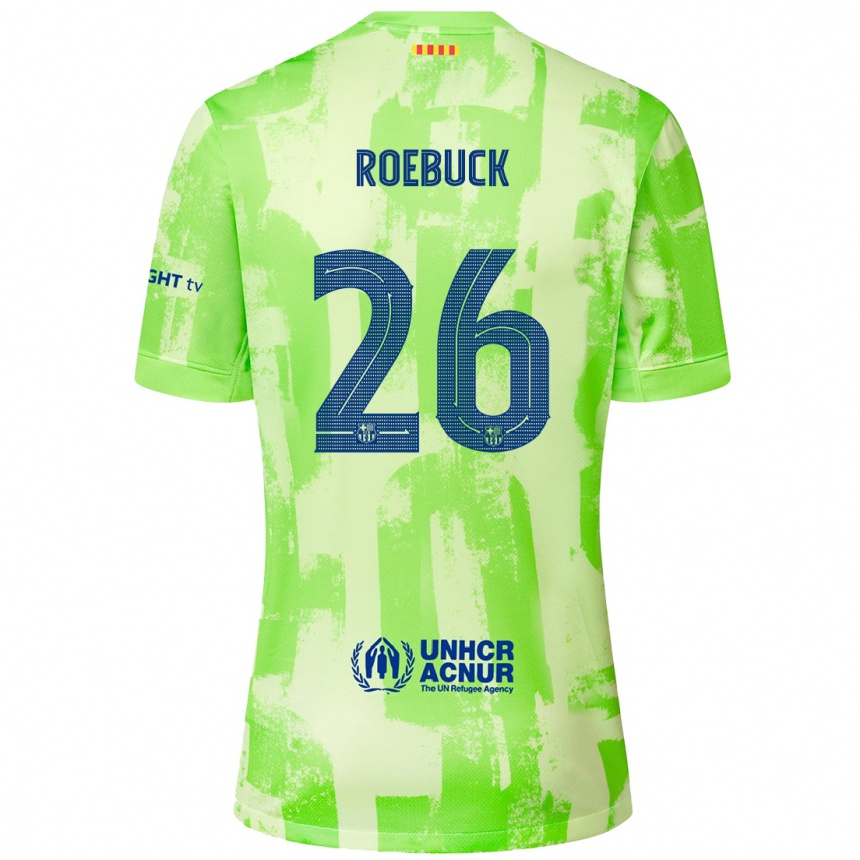 Kinder Fußball Ellie Roebuck #26 Limettengrün Ausweichtrikot Trikot 2024/25 T-Shirt Luxemburg