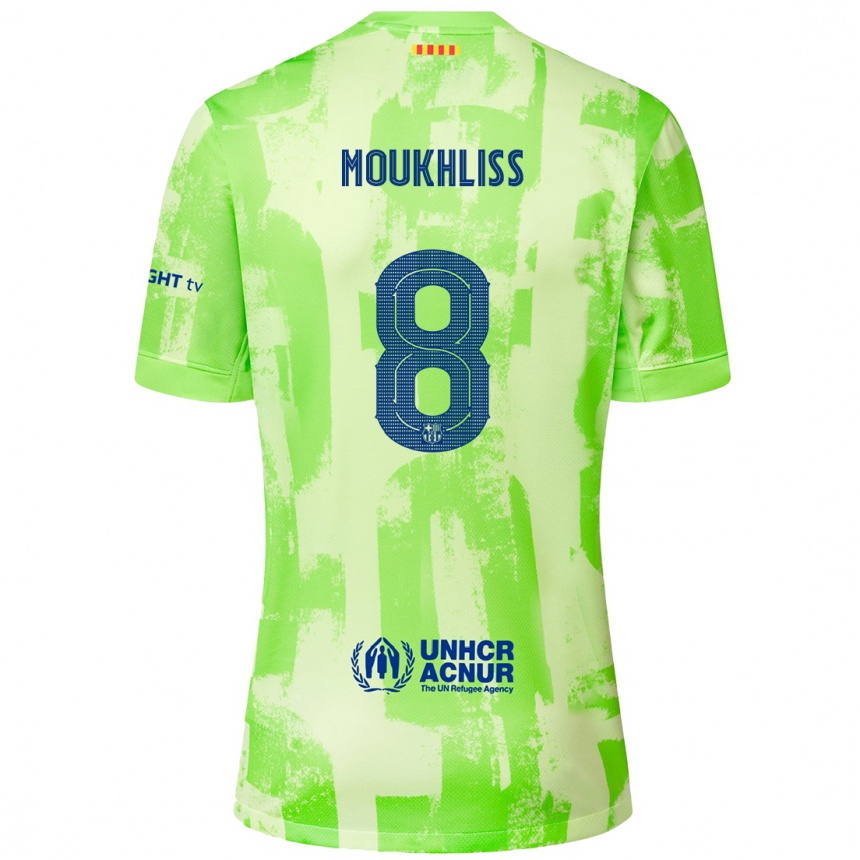 Kinder Fußball Moha Moukhliss #8 Limettengrün Ausweichtrikot Trikot 2024/25 T-Shirt Luxemburg