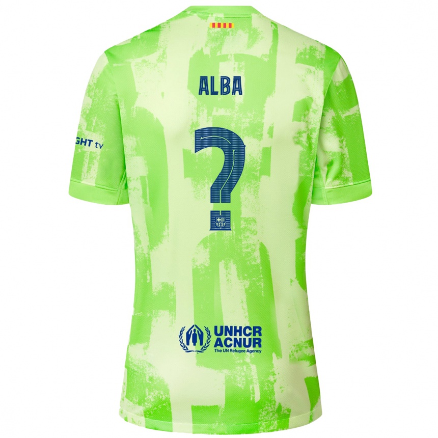 Kinder Fußball Javi Alba #0 Limettengrün Ausweichtrikot Trikot 2024/25 T-Shirt Luxemburg