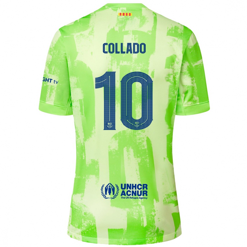 Kinder Fußball Alex Collado #10 Limettengrün Ausweichtrikot Trikot 2024/25 T-Shirt Luxemburg