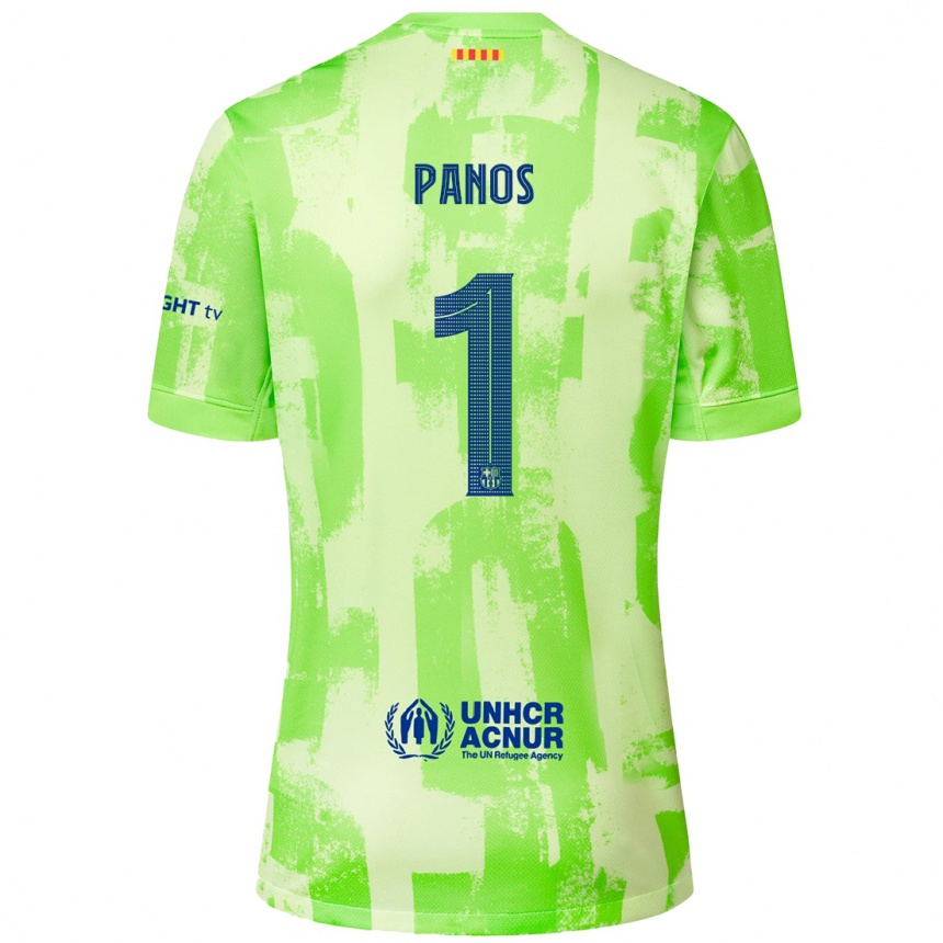 Kinder Fußball Sandra Panos #1 Limettengrün Ausweichtrikot Trikot 2024/25 T-Shirt Luxemburg