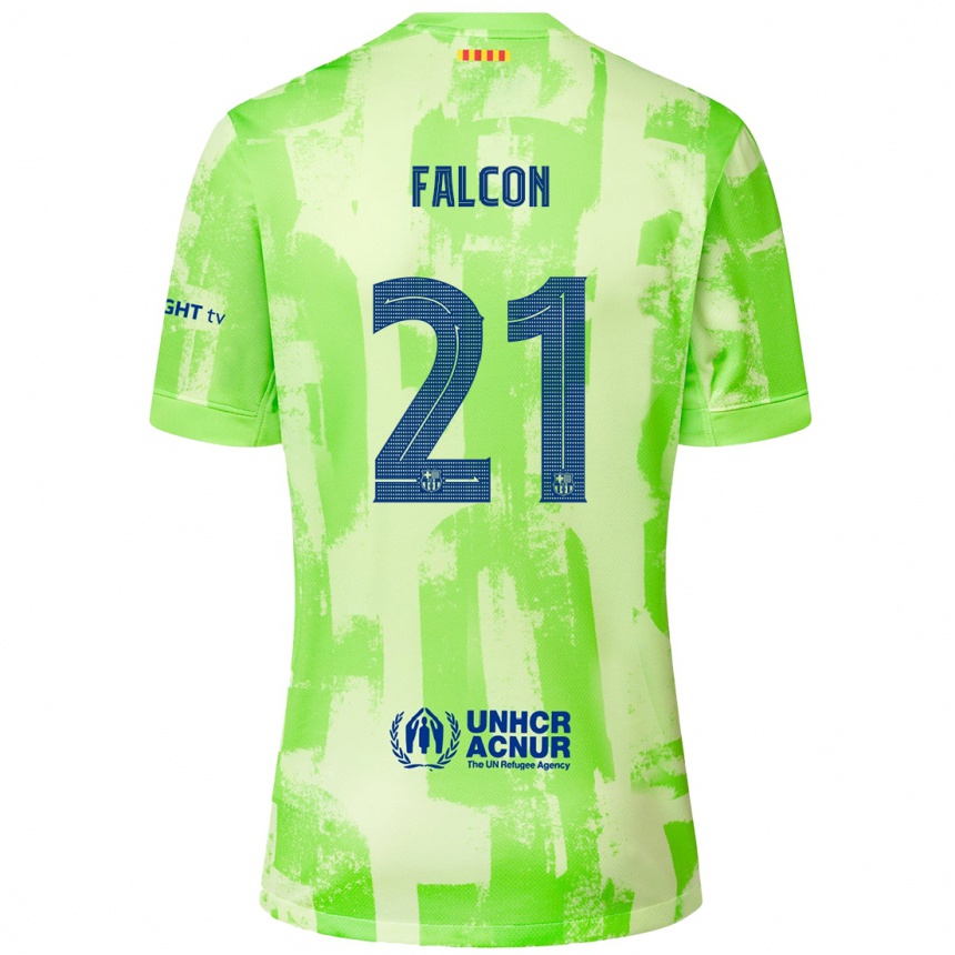 Kinder Fußball Andrea Falcon #21 Limettengrün Ausweichtrikot Trikot 2024/25 T-Shirt Luxemburg