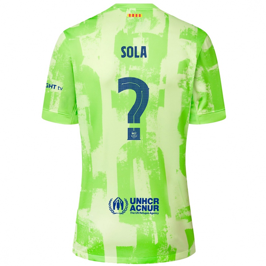 Kinder Fußball Arnau Sola #0 Limettengrün Ausweichtrikot Trikot 2024/25 T-Shirt Luxemburg