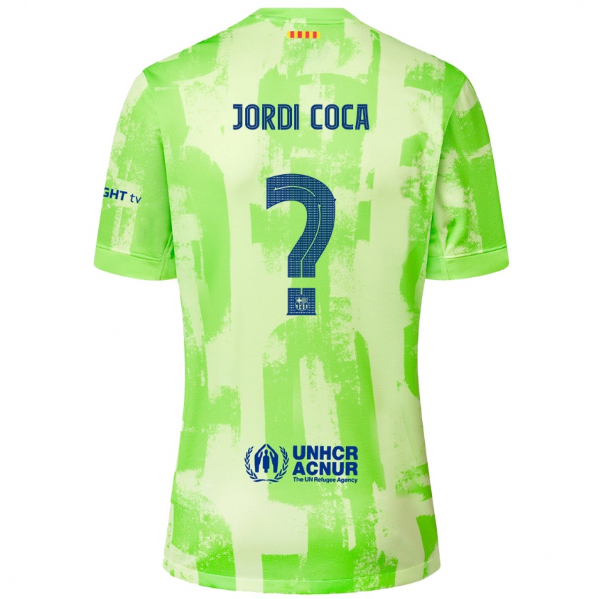 Kinder Fußball Jordi Coca #0 Limettengrün Ausweichtrikot Trikot 2024/25 T-Shirt Luxemburg